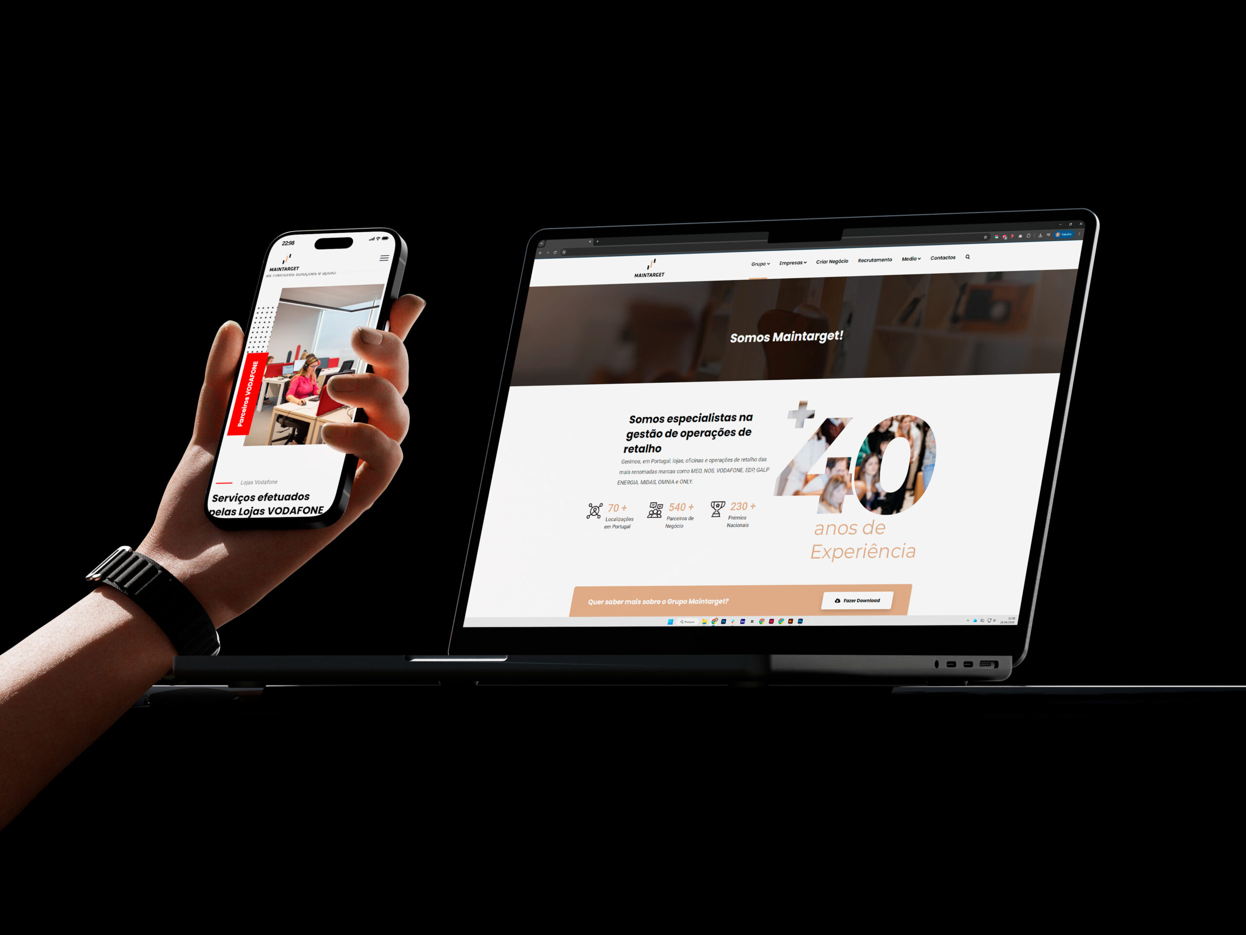 criação de websites para empresas de serviços